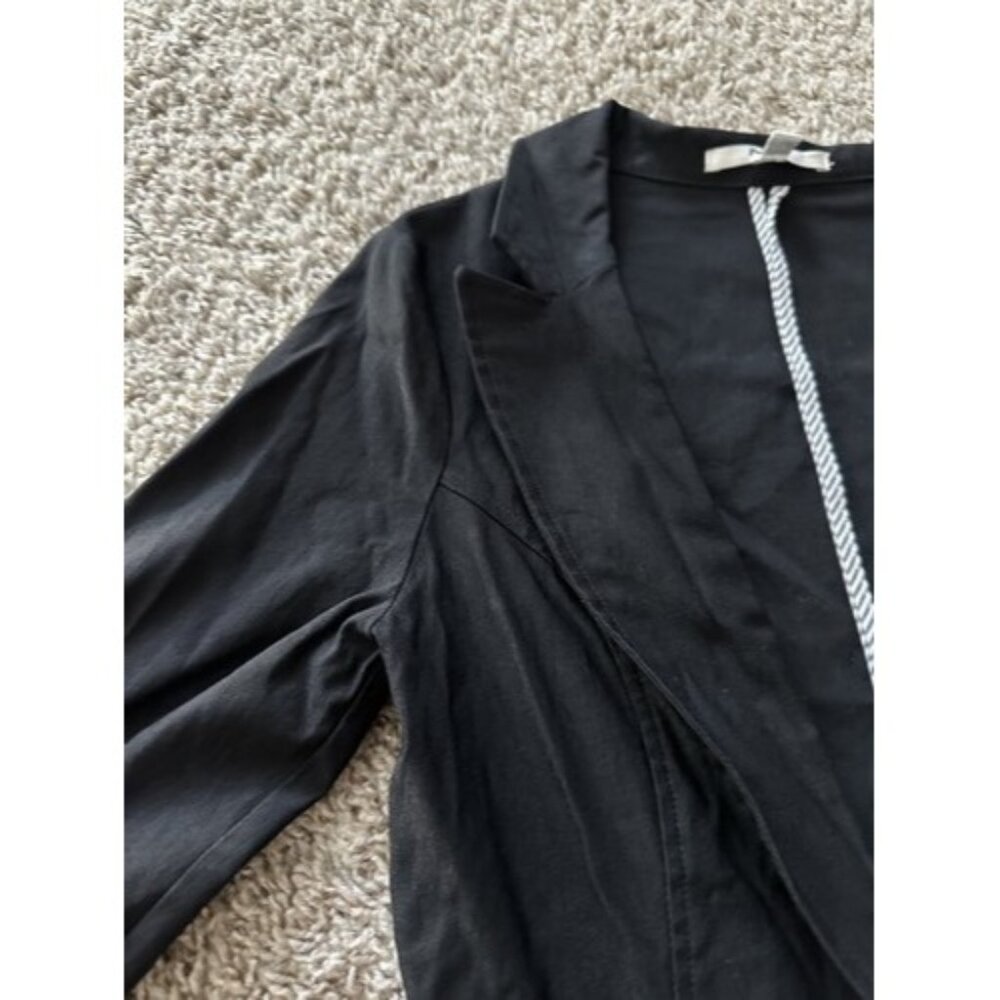 Papaya Basic Solid Black Roll Sleeve Single Butto… - image 5